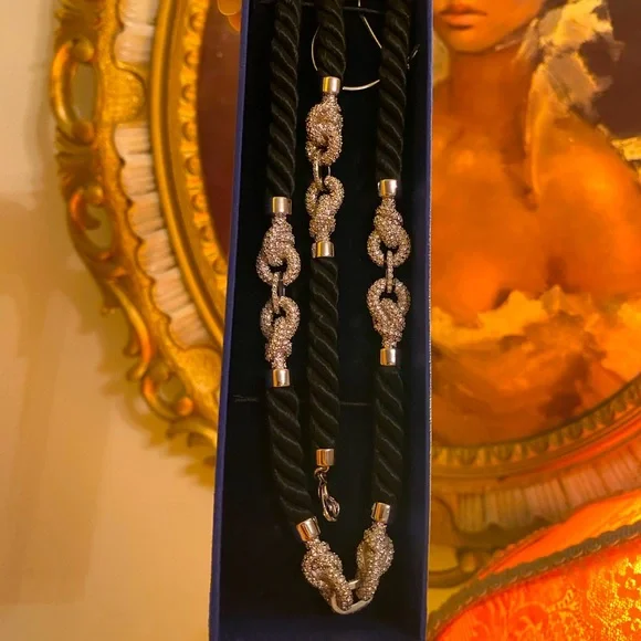 Swarovski Jewelry Swarovski Rope Knot Set Bracelet Necklace In